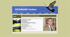 Desktop Screenshot of heidmann-tauben.de